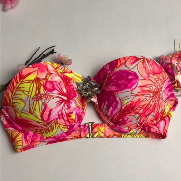 ninety-five Other - NWT push up strapless pink yellow small